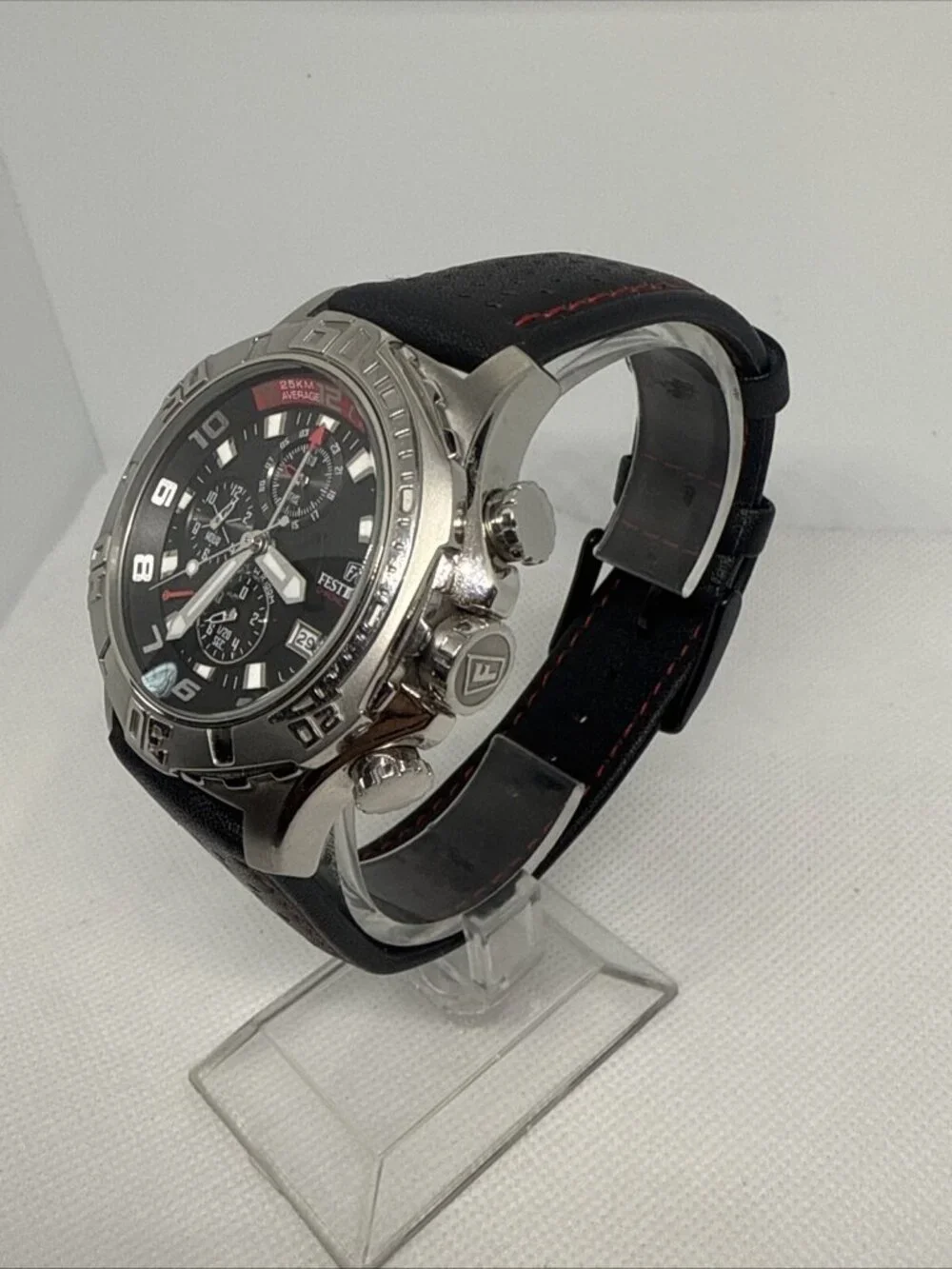 Festina Tour de France F16183 Men's 43mm SS Chrono Tachymeter Watch WR100M
